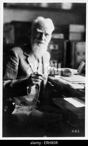 George Bernard Shaw - portrait. Irish playwright: 26 July 1856 – 2 November 1950. Stock Photo
