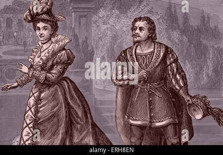 William Shakespeare 'Much Ado about Nothing' 19th century production1 . With William Creswick (27 December 1813 – 17 June Stock Photo
