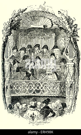 Sketches by Boz: Illustrative of Every- Day Life and Everyday People by Charles Dickens. Scene: 'Vauxhall Gardens by Day'. Stock Photo