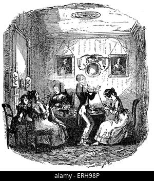Sketches by Boz: Illustrative of Every- Day Life and Everyday People by Charles Dickens. Scene: 'The Domestic Young Gentleman'. Stock Photo