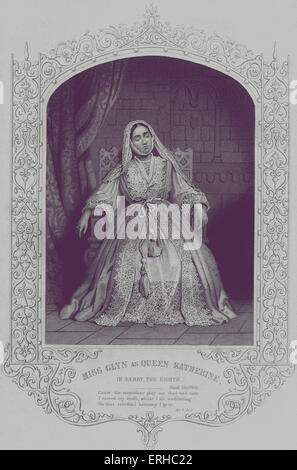 King Henry VIII - Miss Glyn as Queen Katherine in Act IV Scene II of Henry Eighth.Caption reads 'Good Griffith, Cause the Stock Photo
