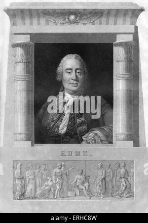 David Hume, portrait. Scottish philosopher, historian and essayist, 7 May 1711 - 25 August 1776. Stock Photo