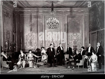 His House in Order, play by Arthur Wing Pinero, at the Vaudeville Theatre. Act III. Left to right: Joffre as Sir Daniel Stock Photo