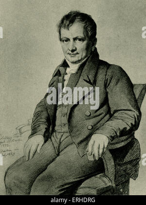 Ludwig Tieck portrait - after painting by K C Vogel von Vogelstein. German writer on Shakespeare 31 st May 1773 - 28 april, Stock Photo