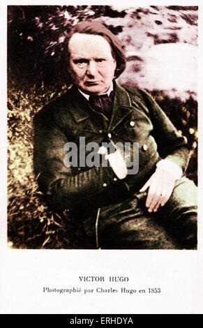 Victor Hugo, French author 1826 November - 1871. Caption reads ' Photographed by his son Charles Hugo 1853' Stock Photo