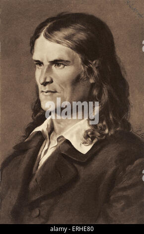 Friedrich Rückert, portrait. German scholar and poet, 16 May 1788 - 31January 1866 Stock Photo