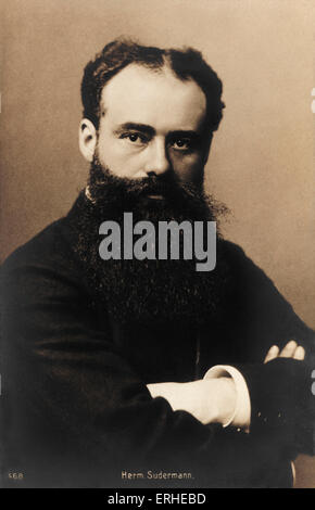 Hermann Sudermann - portrait. German dramatist (realist plays) and novelist. b. East Prussia, 1857-1928. Stock Photo