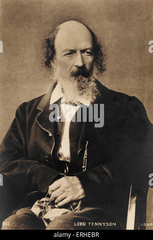 Alfred Lord Tennyson - English poet laureate.  Author of The Lady of Shallott, 1809-1892 Stock Photo