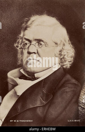 William Makepeace Thackeray - portrait. English novelist born in India. 1811-1863.  Author of Vanity Fair. Stock Photo