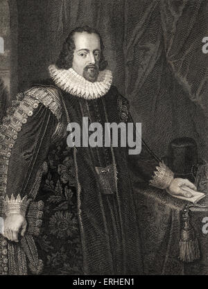 Francis Bacon - portrait.  English philosopher and politician 22 January 1561- 9 April 1626. Stock Photo