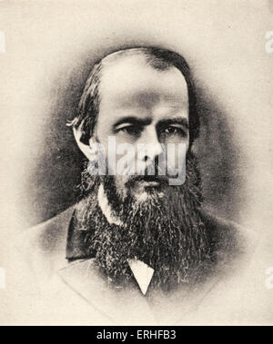 Fyodor Dostoevsky / Dostoyevsky, portrait.  Russian novelist, journalist, short-story writer. 1821 - 1881 Stock Photo