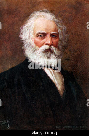 Henry Wadsworth Longfellow- American poet, 27 February 1807- 24 March 1882. Stock Photo