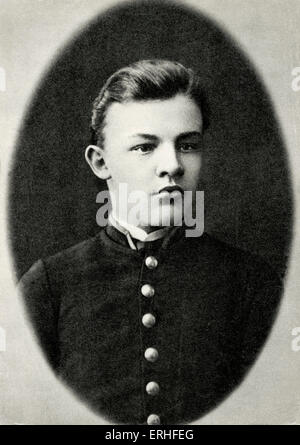 Vladimir Ilyich Lenin - portrait as a young man, 1887 -  aged 17 . Russian revolutionary 22 April 1870 - 21 January 1924 Stock Photo