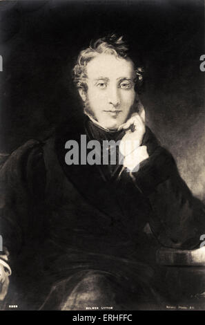 Edward Bulwer-Lytton - portrait - English novelist, playwright, and politician 25 May 1803 - 18 January 1873 Stock Photo