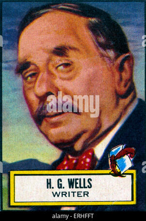 H G Wells - portrait - English novelist, journalist, sociologist, and historian 21 September 1866 - 13 August 1946 Stock Photo