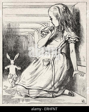 Alice and the White Rabbit, from Alice in Wonderland by Lewis Carroll (Charles Lutwidge Dodgson), English children's writer and