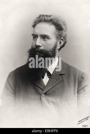 Wilhelm Conrad Rontgen - portrait of the German physicist who discovered X-rays. 27 March 1845 - 10 February 1923. Awarded first Nobel Prize in Physics in 1901. Stock Photo