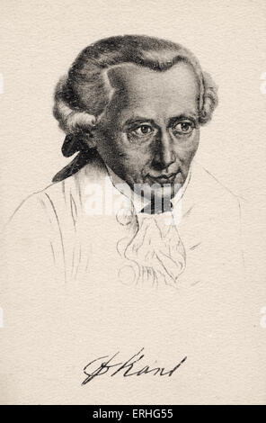 Immanuel Kant - German Prussian philosopher, 22 April 1724 - 12 February 1804. Stock Photo