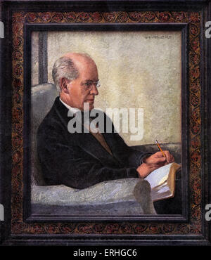 John Galsworthy - portrait of the English novelist and playwright, 1923. 14 August 1867 - 31 January 1933. Painting in oils by R H Sauter. Stock Photo