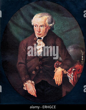 Immanuel Kant - portrait. After painting by G. Döbler, 1791. German Prussian philosopher, 22 April 1724 - 12 February 1804. Stock Photo