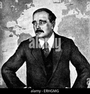 H G Wells - portrait of the English novelist, journalist, sociologist, and historian, c. 1933. 21 September 1866 - 13 August Stock Photo