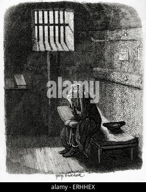 Charles Dickens 's 'The Adventures of Oliver Twist' : Fagin in his cell, as he waits for his execution. English novelist 7 Stock Photo