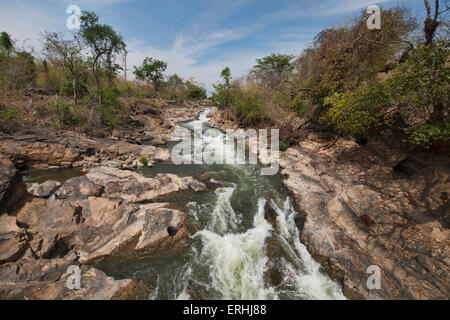 Li Phi Falls, Don Khon Island, Laos Stock Photo