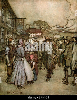 Washington Irving 's short story 'Rip van Winkle' - Illustration by