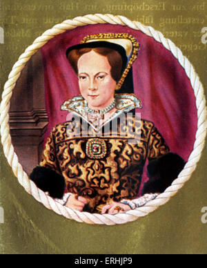 Mary I. Portrait of the Queen of England. Also known as Mary Tudor. 18 February 1516 – 17 November 1558 Stock Photo