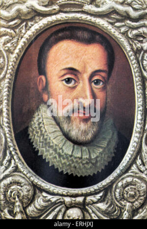 Henry IV. Portrait of the King of France. He was the first monarch of the Bourbon dynasty. December 13, 1553 – May 14, 1610 Stock Photo