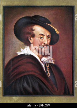 Peter Paul Rubens. Portrait of the Flemish painter. June 28, 1577 – May 30, 1640 Stock Photo
