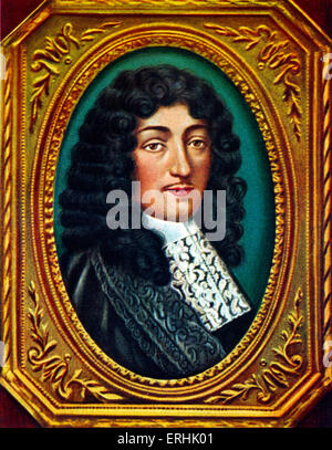 Jean-Baptiste Colbert. Portrait of the French minister of finance. After a minature by Robert Vouquer. 29 August 1619 –   6 Stock Photo