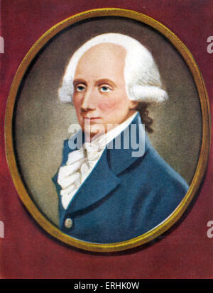 Warren Hastings. Portrait of  the first governor-general of British India. 6 December 1732 - 22 August  1818 Stock Photo