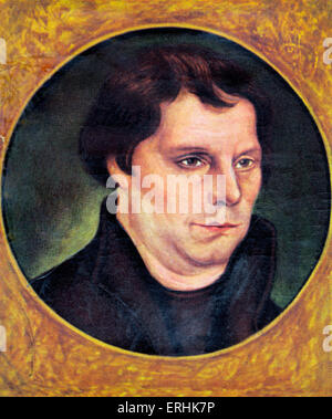 Martin Luther. Portrait of the German monk and theologian. 10 November 1483 – 18 February 1546 Stock Photo