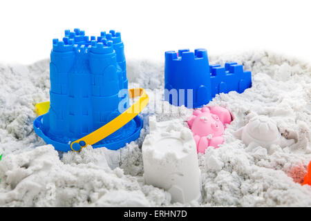 Fun kinetic sand isolated on white background Stock Photo