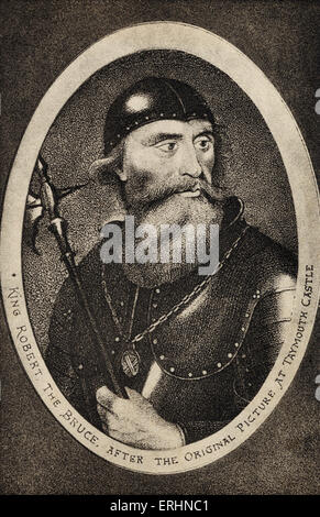 Robert the Bruce or Robert I, King of Scots after the original picture at Taymouth Castle. Reigned 1306 -1329.11 July 1274 – 7 June 1329) Stock Photo