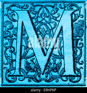 Illuminated letter 'M' Stock Photo