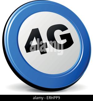 Vector illustration of 4g icon on white background Stock Vector
