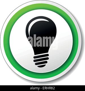 Vector illustration of lightbulb icon on white background Stock Vector