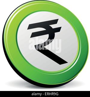 Vector illustration of greenrupee icon on white background Stock Vector