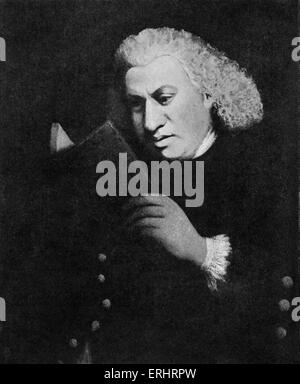 Samuel Johnson - portrait. After the portrait painted by Miss Frances Reynolds in 1783. English essayist, biographer, Stock Photo