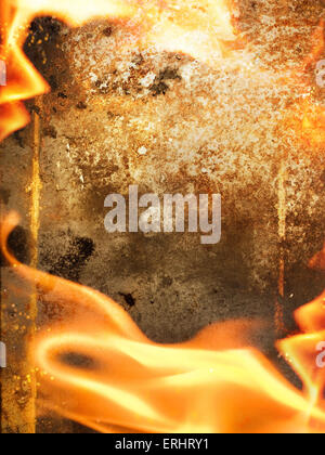 Abstract fire frame Stock Photo