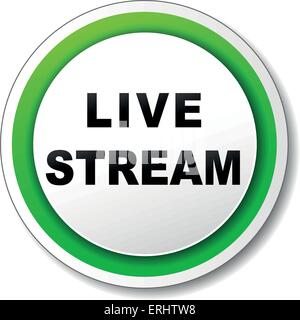 Vector live stream icon on white background Stock Vector