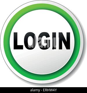 Vector illustration of login icon on white background Stock Vector