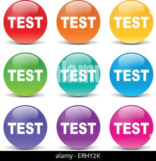 Vector illustration of test icons set on white background Stock Vector