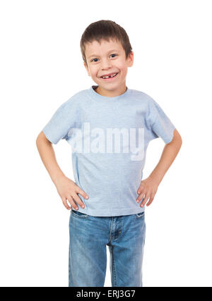 Boy portrait with a lost tooth Stock Photo