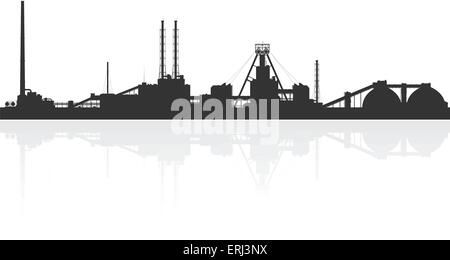 Mineral fertilizers plant isolated on white background. Detailed vector illustration. Stock Vector