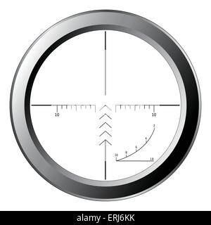 Sniper scope - isolated on white Stock Vector