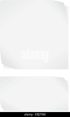White paper stickers isolated on white background. Vector EPS10. Stock Vector
