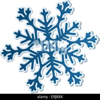 Beautiful paper snowflake isolated on white. Stock Vector